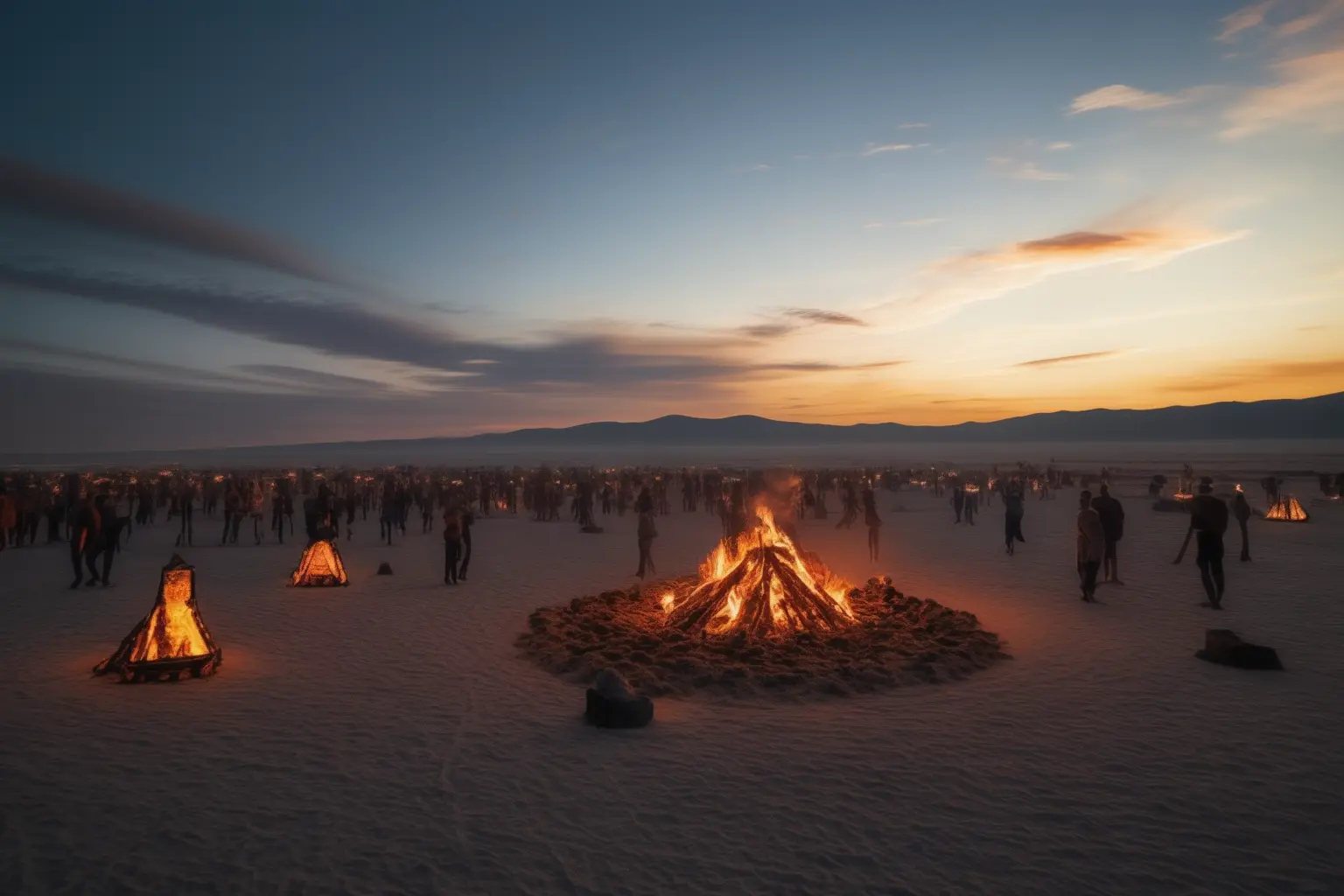 Burning Man bonfire